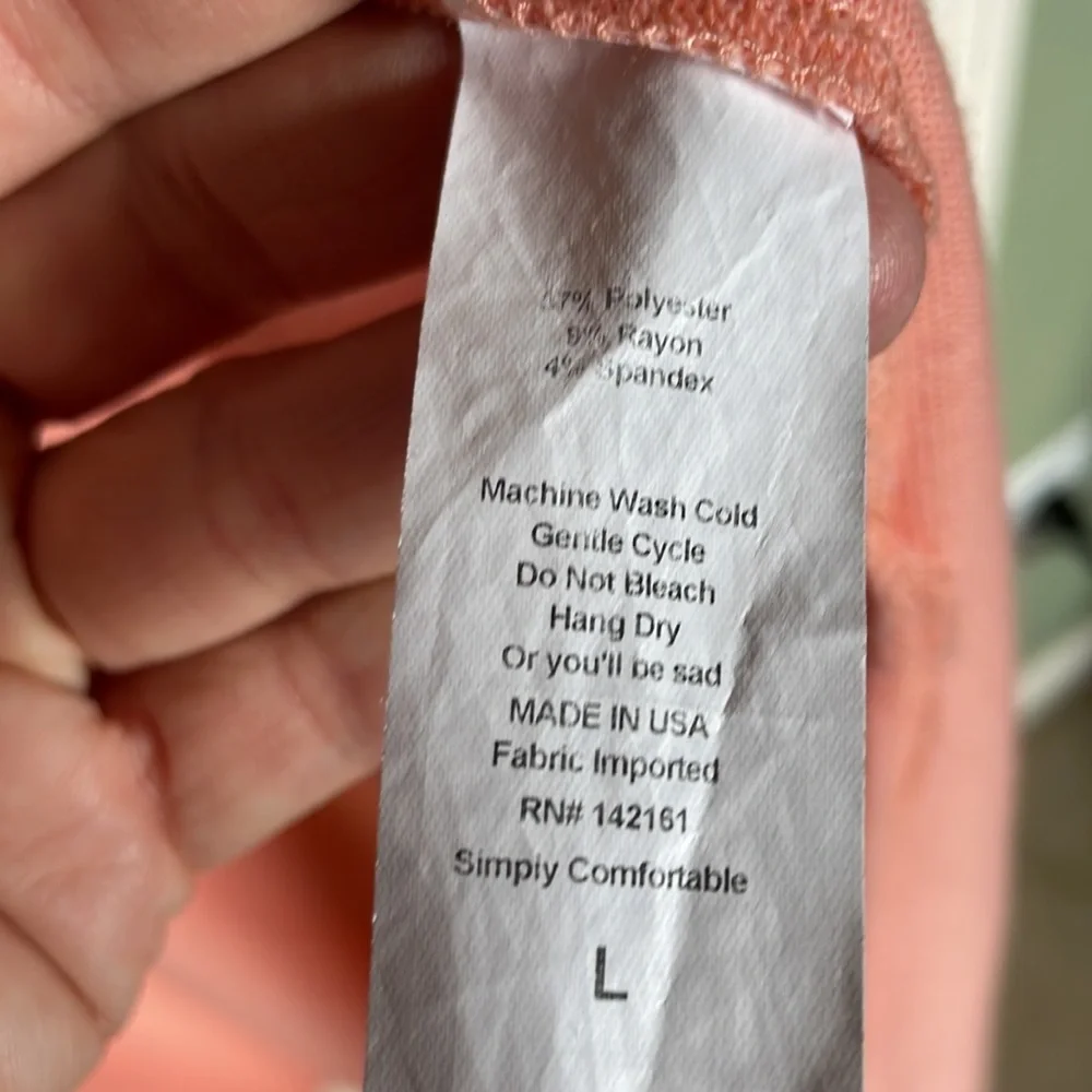 LuLaRoe Joy Light Orange Vest Size L - Picture 5 of 5